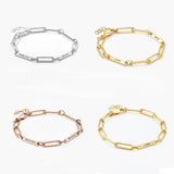 Personalized Name Bracelet Stainless Steel Rectangular Chain Punk Jewelry