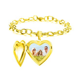 Personalized Heart Charm Bracelet Stainless Steel DIY Jewelry