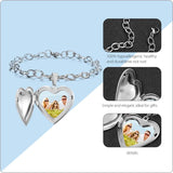 Personalized Heart Charm Bracelet Stainless Steel DIY Jewelry