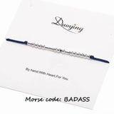 Morse Code Bracelet for Girlfriend - Hidden Message Bracelet