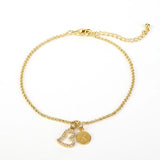 Zircon Heart Bracelet Women Initial Letter A-Z Rhinestone Chain