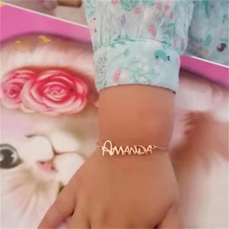 Kids Name Bracelet Stainless Steel Children's Jewelry