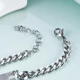 Arrival Chain Link Bracelet Stainless Steel 7mm Wide Bangle