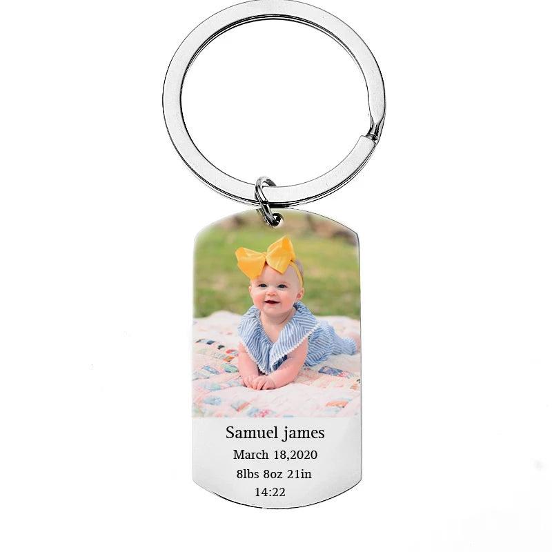 Personalized Baby Photo Keychain - Mother's Day Gift