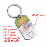 Personalized Baby Photo Keychain - Mother's Day Gift