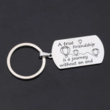 Stainless Steel Friendship Keychain - Travel-Friendly