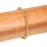 Customizable 4mm Copper Bead Bracelet - Personalized Name Jewelry Gift