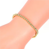 Customizable 4mm Copper Bead Bracelet - Personalized Name Jewelry Gift