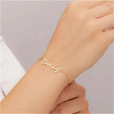 Custom Name Bracelet Charms Handwriting Signature Jewelry