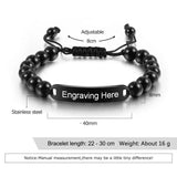 Personalized Stainless Steel Bar Bracelet with Engraving Names