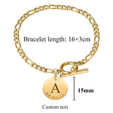 Alloy Knot Heart Name Charm Bangles Bracelets For Women Round Pendant Jewelry