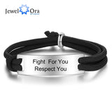 Personalized Engraved Men's ID Bar Bracelet