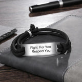 Personalized Engraved Men's ID Bar Bracelet
