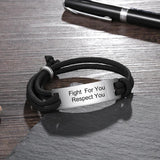 Personalized Engraved Men's ID Bar Bracelet