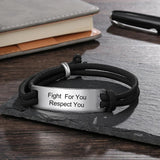 Personalized Engraved Men's ID Bar Bracelet