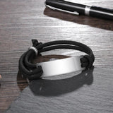 Personalized Engraved Men's ID Bar Bracelet
