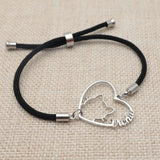 Personalized Kitty Cat Name Bracelet Rope Bangle Men Women Gift Pet