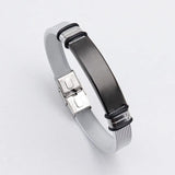 Men's Titanium Steel Mesh Bracelet - Engraved Jewelry