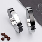 Men's Titanium Steel Mesh Bracelet - Engraved Jewelry