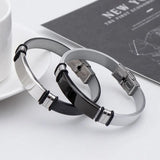Men's Titanium Steel Mesh Bracelet - Engraved Jewelry