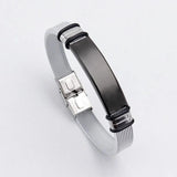 Men's Titanium Steel Mesh Bracelet - Engraved Jewelry