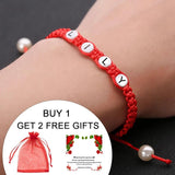 Red Rope Woven Bracelet Name Friendship Bracelets