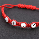 Red Rope Woven Bracelet Name Friendship Bracelets