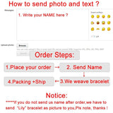 Red Rope Woven Bracelet Name Friendship Bracelets