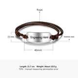 Custom Engraved Stainless Steel Name Bracelet Unisex Jewelry