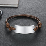 Custom Engraved Stainless Steel Name Bracelet Unisex Jewelry