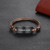 Custom Engraved Stainless Steel Name Bracelet Unisex Jewelry