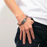 Custom Engraved Stainless Steel Name Bracelet Unisex Jewelry