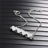 Personalized Name Heart Pendant Bracelets Stainless Steel