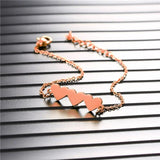 Personalized Name Heart Pendant Bracelets Stainless Steel