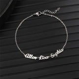 Personalized 3 Name Bracelet Family Bracelets Stainless Steel Jewelry