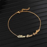 Personalized 3 Name Bracelet Family Bracelets Stainless Steel Jewelry