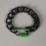 Women's Punk Stainless Steel Thick Chain Bangle Bracelet