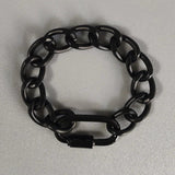 Women's Punk Stainless Steel Thick Chain Bangle Bracelet