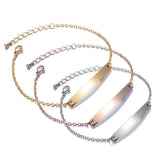 Custom Stainless Steel Rose Bracelet for Women Men Children