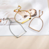 Custom Stainless Steel Rose Bracelet for Women Men Children