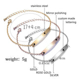 Custom Stainless Steel Rose Bracelet for Women Men Children