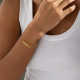 Personalized Name Bracelet for Mom Stainless Steel Letters Wrist Chain