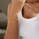 Personalized Name Bracelet for Mom Stainless Steel Letters Wrist Chain
