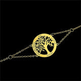 Personalized Name Tree of Life Bracelet for Women Stainless Steel Jewelry