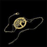 Personalized Name Tree of Life Bracelet for Women Stainless Steel Jewelry