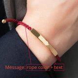 Adjustable Stainless Steel Hollow Tube Rope Bracelet Couple Jewelry Gift