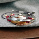 Adjustable Stainless Steel Hollow Tube Rope Bracelet Couple Jewelry Gift