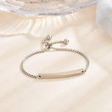 Engraved Nameplate Couple Bracelet Stainless Steel Chain ID Tag Gift