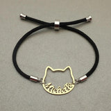 Personalized Cat Name Bracelet Name Bangle Gift Kitty Jewelry Memorial