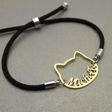 Personalized Cat Name Bracelet Name Bangle Gift Kitty Jewelry Memorial